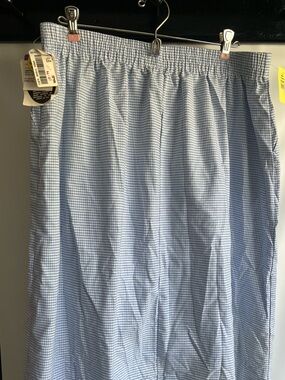 Source Unknown Blue & White Gingham Midi Skirt